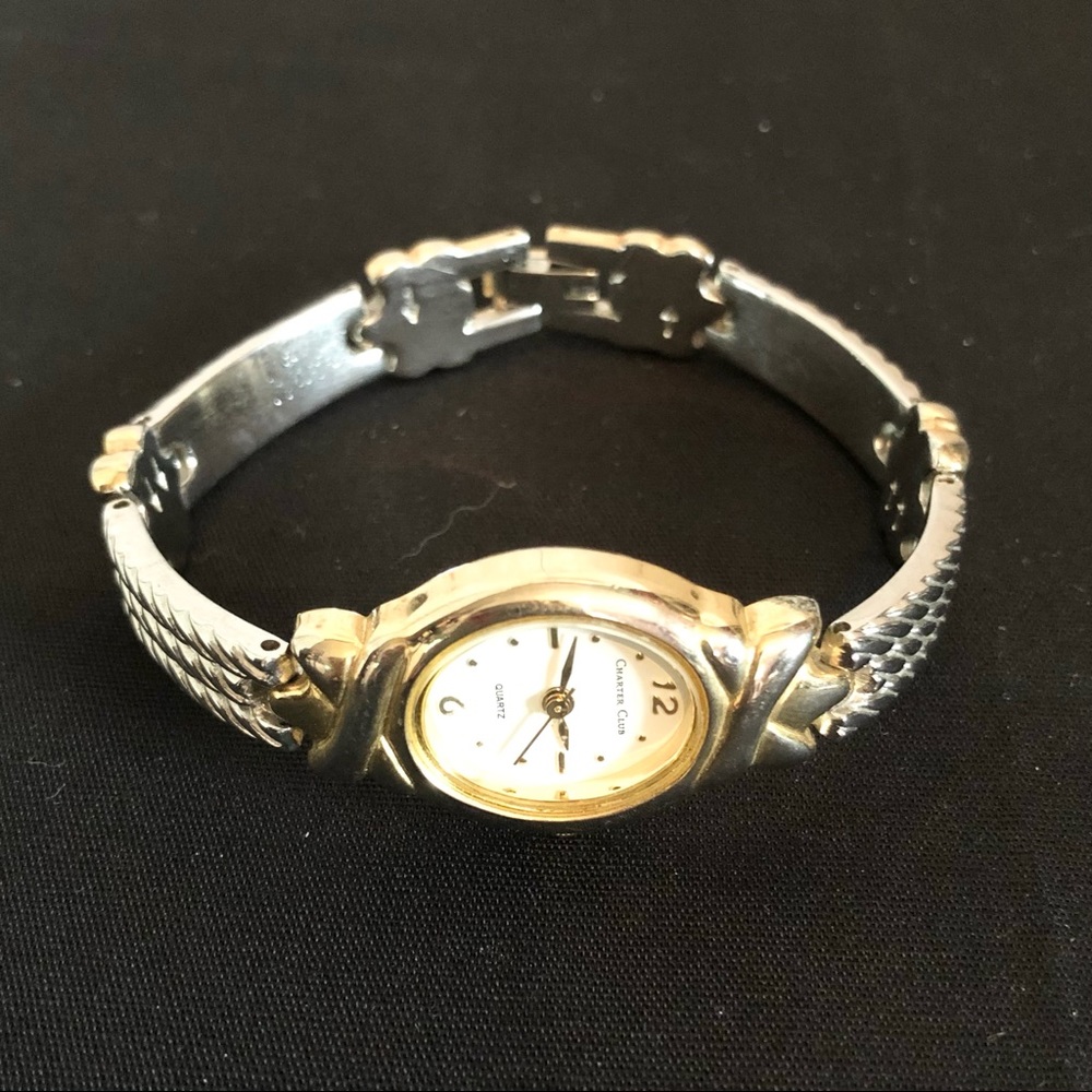 Vintage Y2K Charter Club Silver Gold accents Wrist Watch - Picture 3 of 4